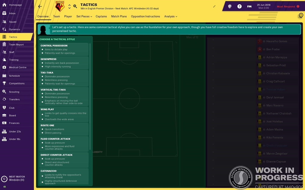 Screenshot zu Football Manager 2019