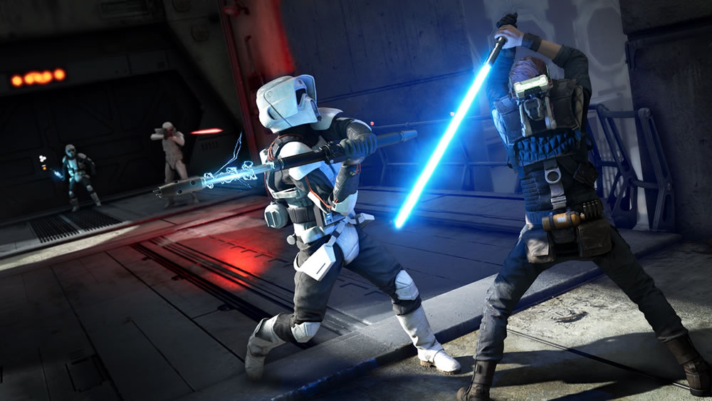 Die Lichtschwertduelle fühlen sich in Star Wars: Jedi Fallen Order extrem gut an - hier haben die Entwickler hervorragende Arbeit geleistet. Die Lichtschwertduelle fühlen sich in Star Wars: Jedi Fallen Order extrem gut an - hier haben die Entwickler hervorragende Arbeit geleistet.