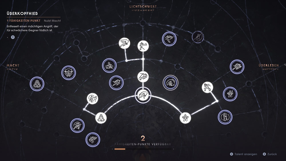 Die Macht ist zu Beginn des Spiels noch nicht besonders ausgeprägt. Unsere Machtfähigkeiten bauen wir Im weiteren Spielverlauf durch gewonnene Erfahrungspunkte immer weiter aus. Die Macht ist zu Beginn des Spiels noch nicht besonders ausgeprägt. Unsere Machtfähigkeiten bauen wir Im weiteren Spielverlauf durch gewonnene Erfahrungspunkte immer weiter aus.