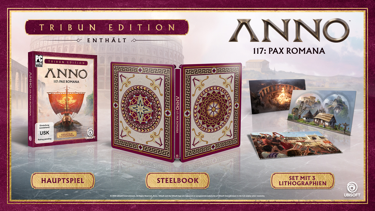 News - Anno 117: Pax Romana - Tribun Edition für wahre Strategen und Sammler News - Anno 117: Pax Romana - Tribun Edition für wahre Strategen und Sammler